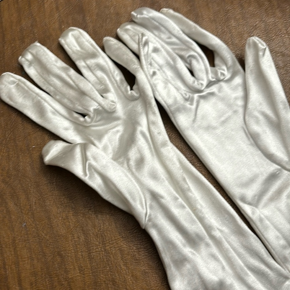 Long White gloves